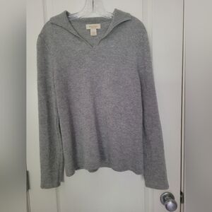 Peck and Peck Cashmere Grey Collared Sweater